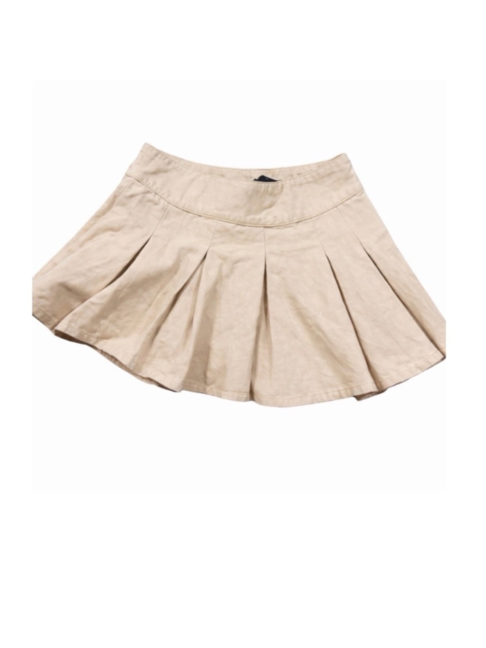 Forever 21 Beige Pleated Mini Skirt – Size Large y2k preppy coquette